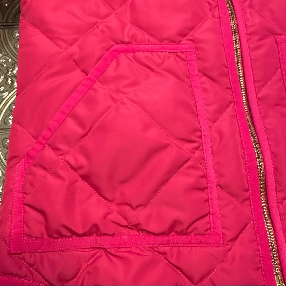 🌹VINTAGE J CREW • Vibrant Pink Quilted CASUAL CUTE Vest
